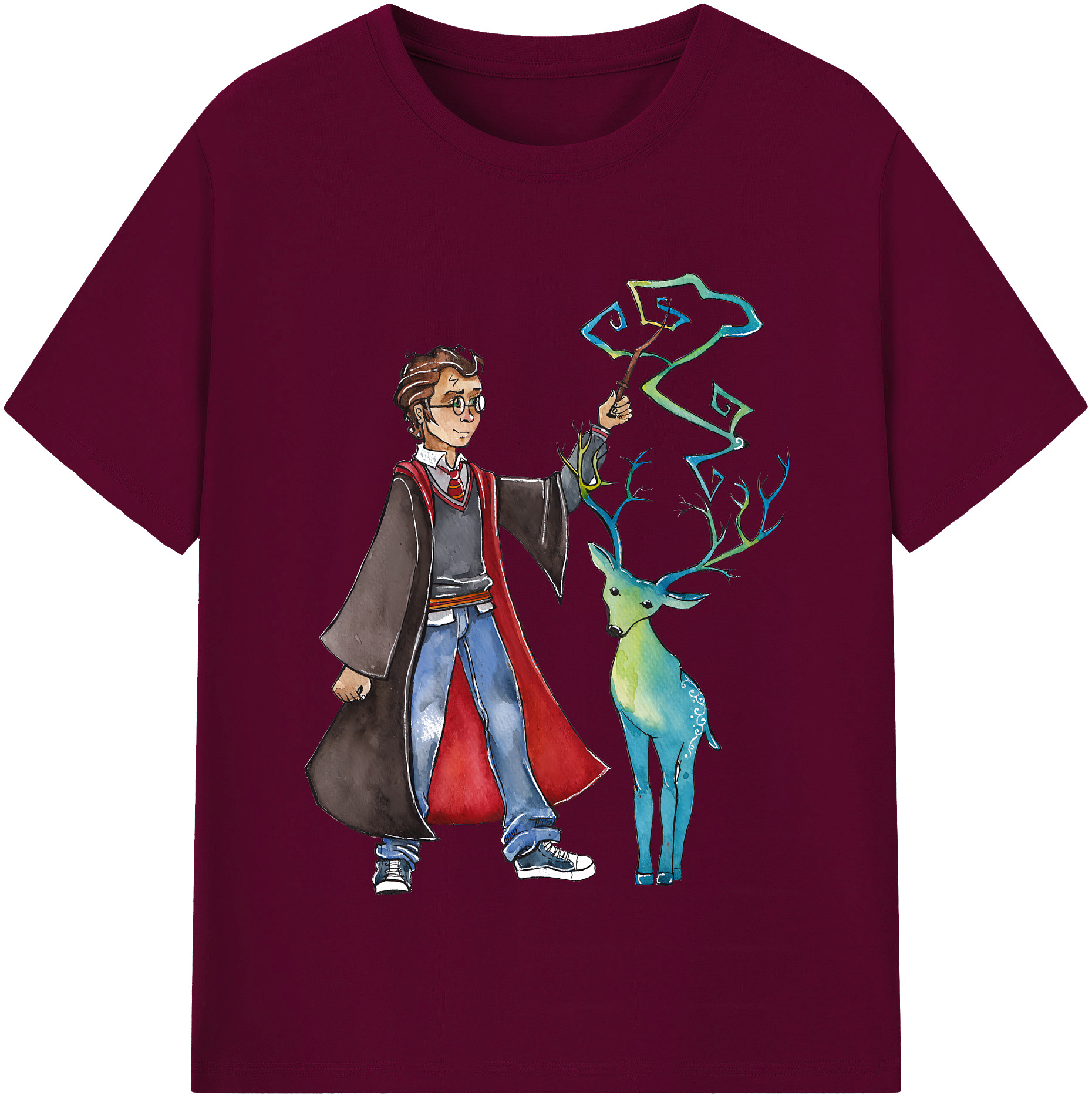 （画像用） Harry Potter ハリー・ポッターシリーズ レディースカジュアルプリントTシャツ（綿100％）